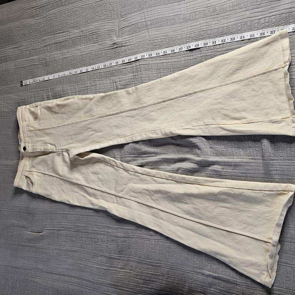 West of Melrose Cream Flared Pants Size S